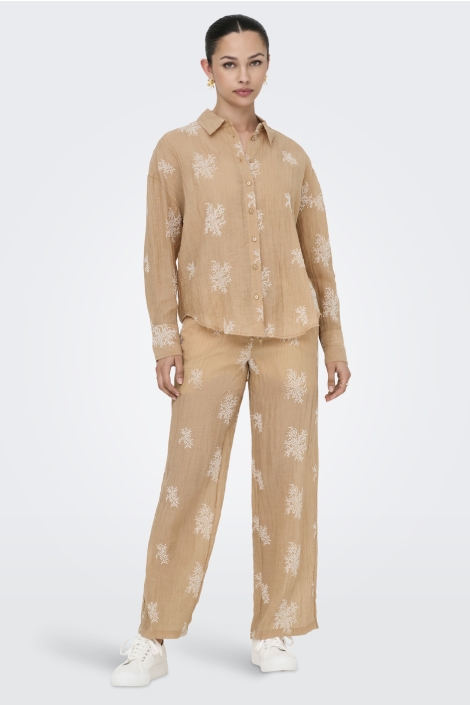 Jacqueline de Yong jdytheo l/s embroidery loose shirt